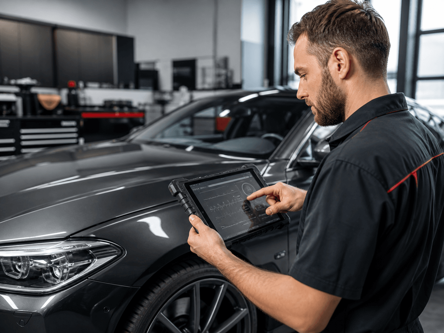 Fahrzeugdiagnose mit einem Diagnosegerät
